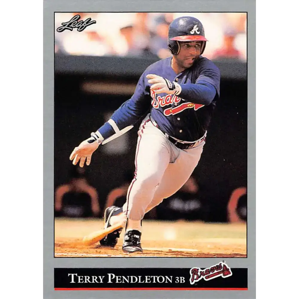 1992 Leaf #245 Terry Pendleton NM-MT Atlanta Braves Baseball Card - Baseball Card Single