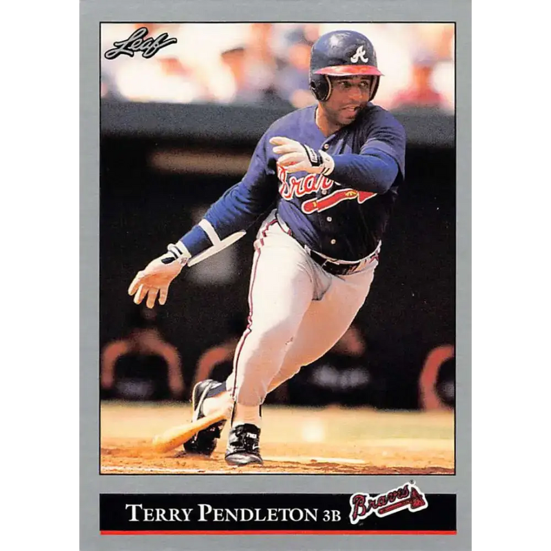 1992 Leaf #245 Terry Pendleton NM-MT Atlanta Braves Baseball Card - Baseball Card Single