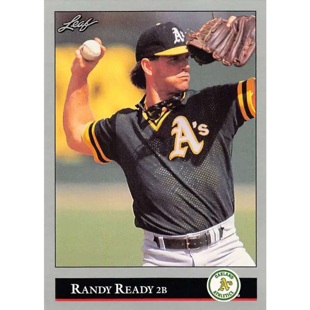 1992 Leaf #246 Randy Ready NM-MT Oakland Athletics Baseball Card - Baseball Card Single