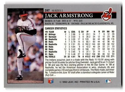 1992 Leaf #247 Jack Armstrong - Baseball Card Single