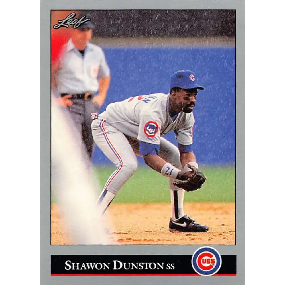 1992 Leaf #249 Shawon Dunston NM-MT Chicago Cubs Baseball Card - Baseball Card Single