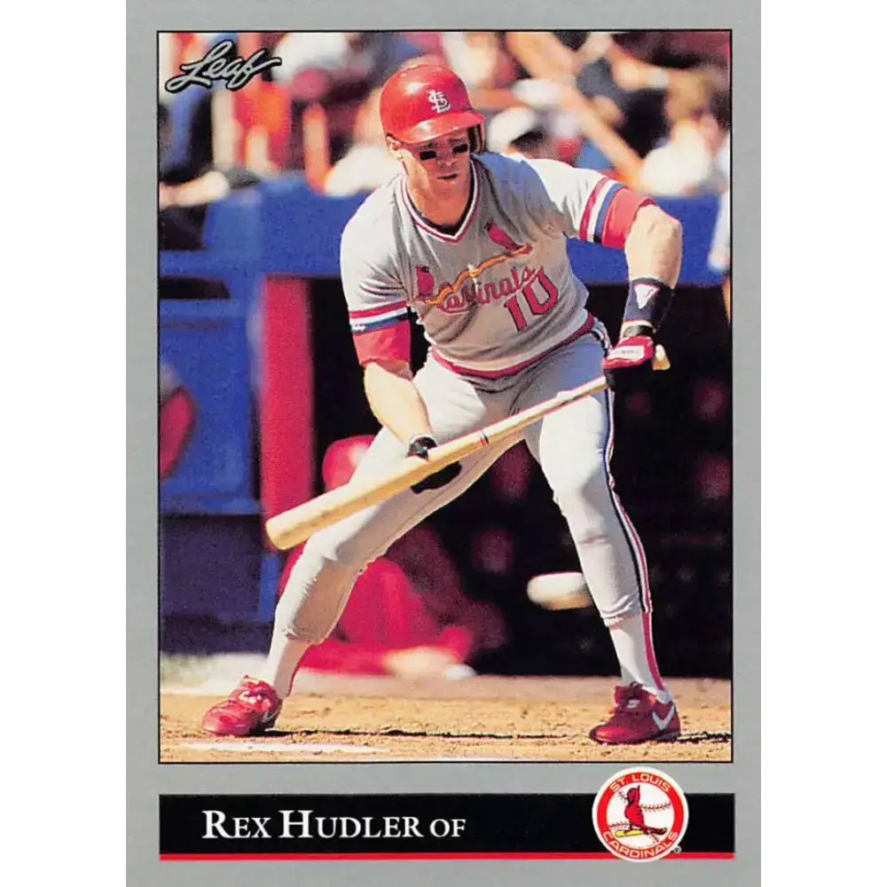 1992 Leaf #25 Rex Hudler NM-MT St. Louis Cardinals Baseball Card - Baseball Card Single