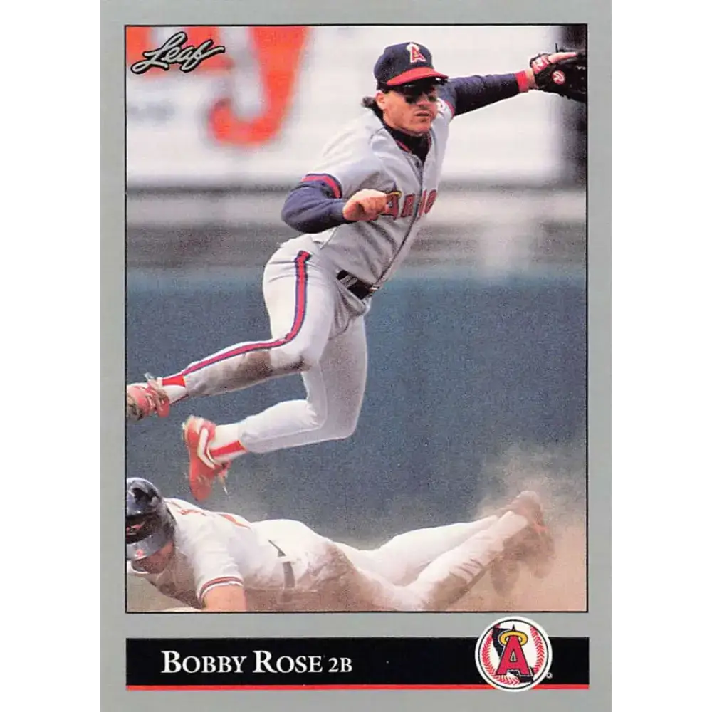 1992 Leaf #250 Bobby Rose NM-MT California Angels Baseball Card - Baseball Card Single