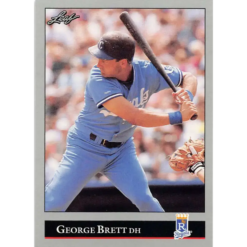 1992 Leaf #255 George Brett NM-MT Kansas City Royals Baseball Card - Baseball Card Single