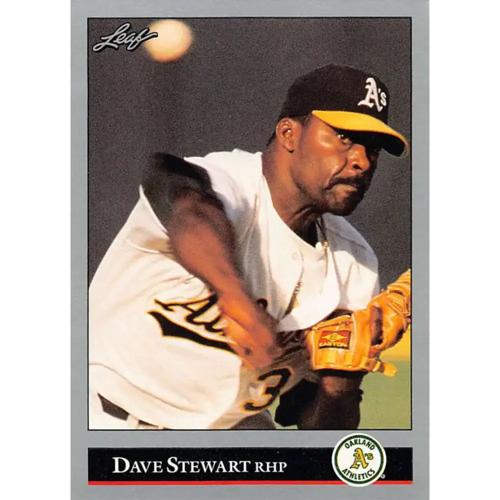 1992 Leaf #258 Dave Stewart NM-MT Oakland Athletics Baseball Card - Baseball Card Single