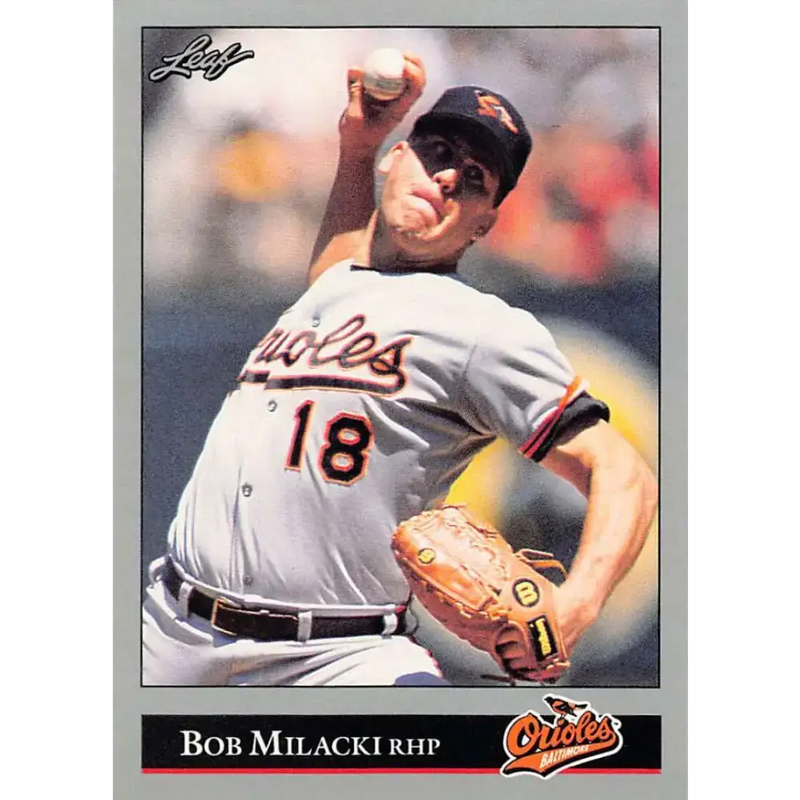 1992 Leaf #262 Bob Milacki NM-MT Baltimore Orioles Baseball Card - Baseball Card Single