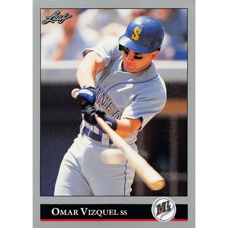 1992 Leaf #265 Omar Vizquel NM-MT Seattle Mariners Baseball Card - Baseball Card Single