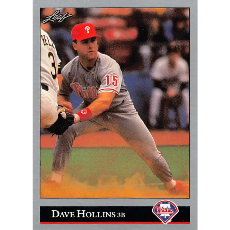 1992 Leaf #278 Dave Hollins NM-MT Philadelphia Phillies Baseball Card - Baseball Card Single