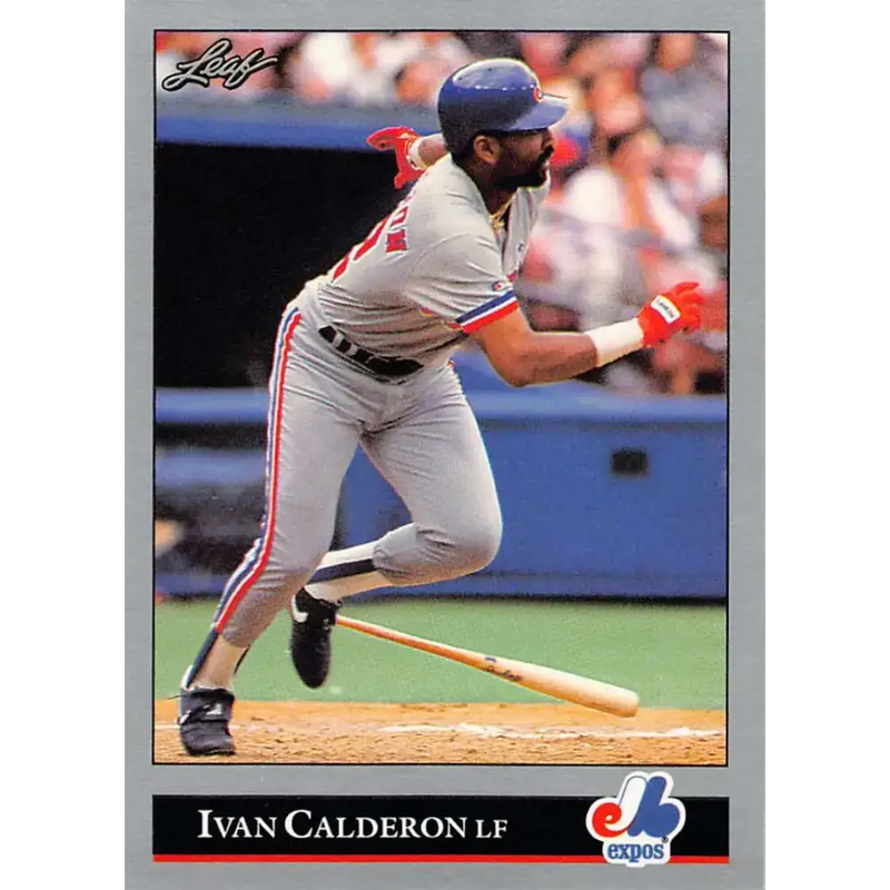 1992 Leaf #283 Ivan Calderon NM-MT Montreal Expos Baseball Card - Baseball Card Single