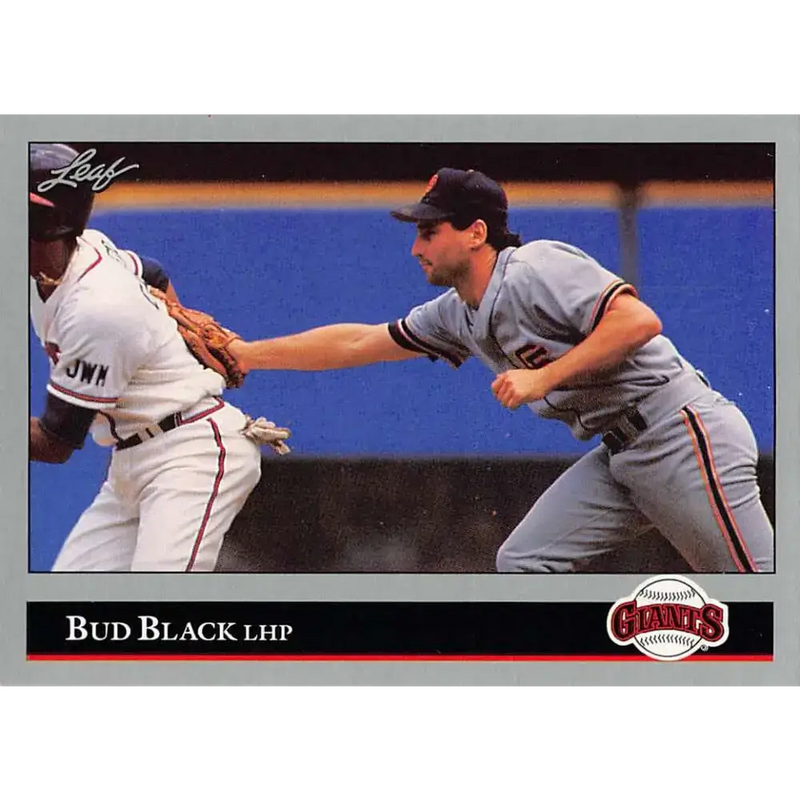 1992 Leaf #3 Bud Black NM-MT San Francisco Giants Baseball Card - Baseball Card Single