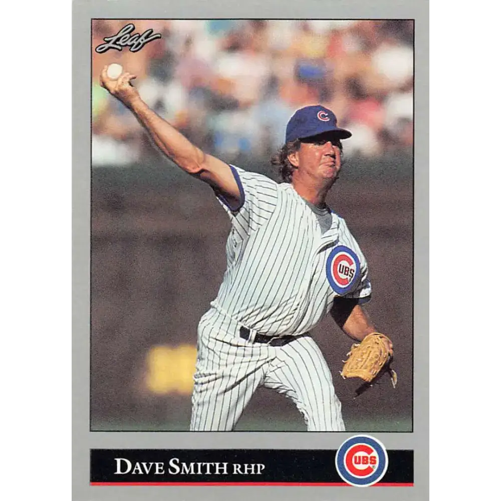 1992 Leaf #30 Dave Smith NM-MT Chicago Cubs Baseball Card - Baseball Card Single