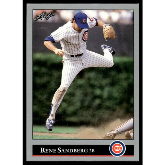 1992 Leaf #317 Ryne Sandberg EX Chicago Cubs Baseball Card - Baseball Card Single