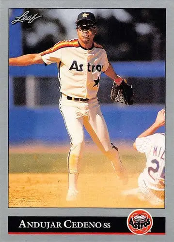 1992 Leaf #341 Andujar Cedeno EX/NM Astros ID:60435 - Baseball Card Single
