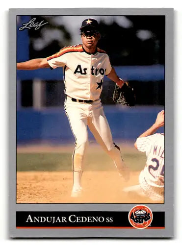 1992 Leaf #341 Andujar Cedeno EX/NM Astros ID:60435 - Baseball Card Single
