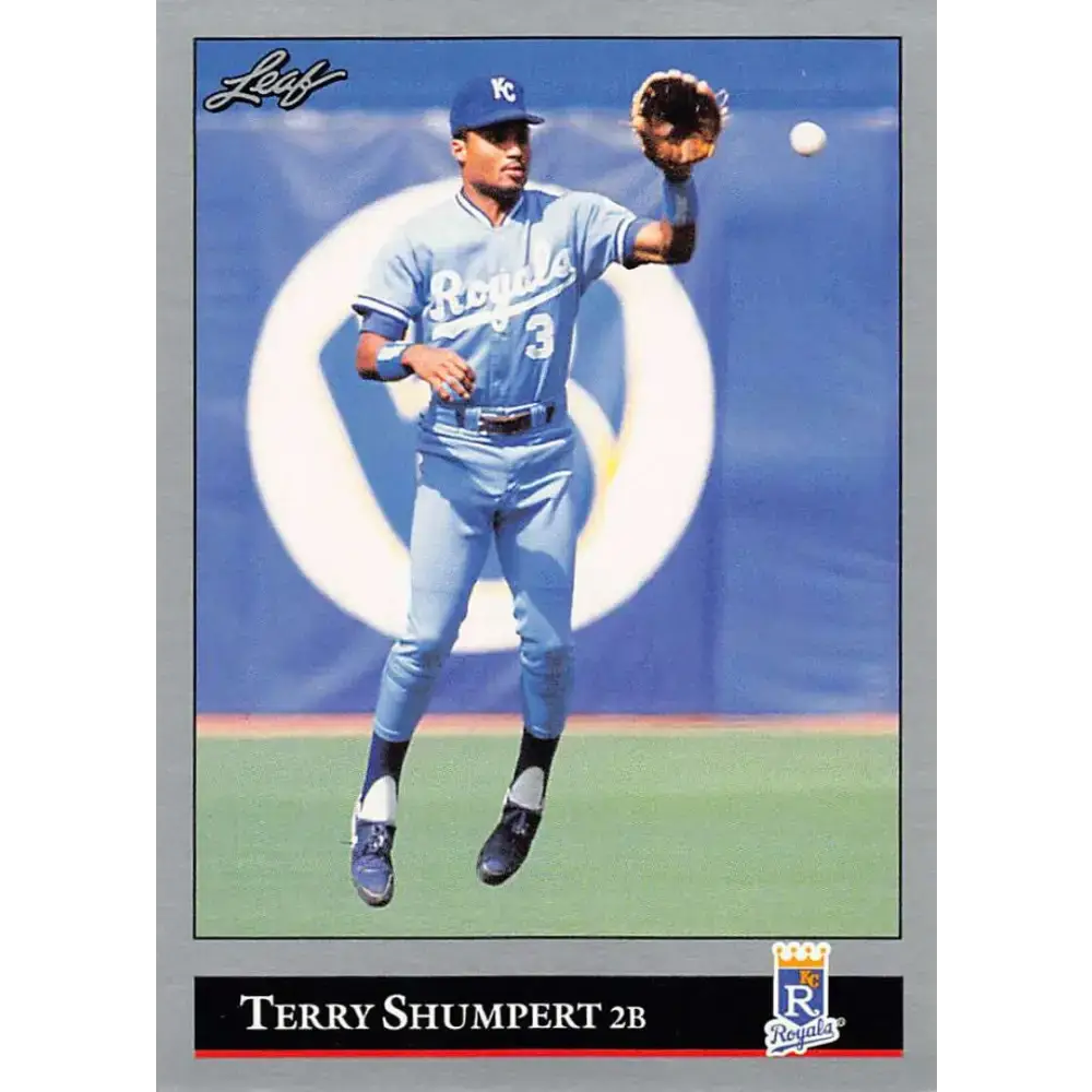 1992 Leaf #347 Terry Shumpert NM-MT Kansas City Royals Baseball Card - Baseball Card Single