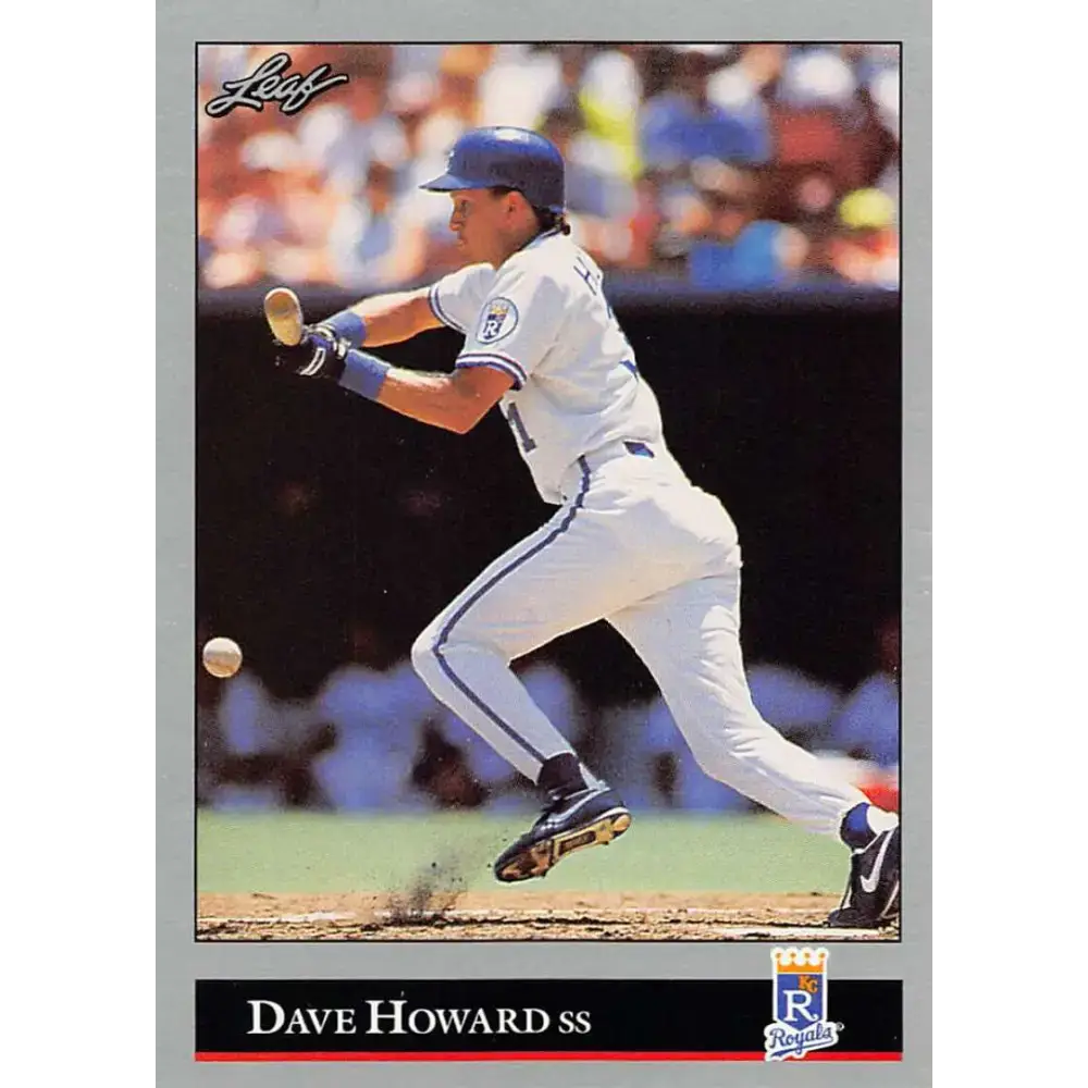 1992 Leaf #4 David Howard NM-MT Kansas City Royals Baseball Card - Baseball Card Single