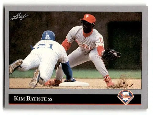 1992 Leaf #421 Kim Batiste Philadelphia Phillies Baseball Cards EX/N ID:64406 - Baseball Card Single