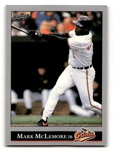 1992 Leaf #427 Mark McLemore Baltimore Orioles Baseball Cards EX/NM ID:64405 - Baseball Card Single