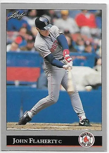 1992 Leaf #439 John Flaherty NM Near Mint RC Rookie Red Sox - Baseball Card Single