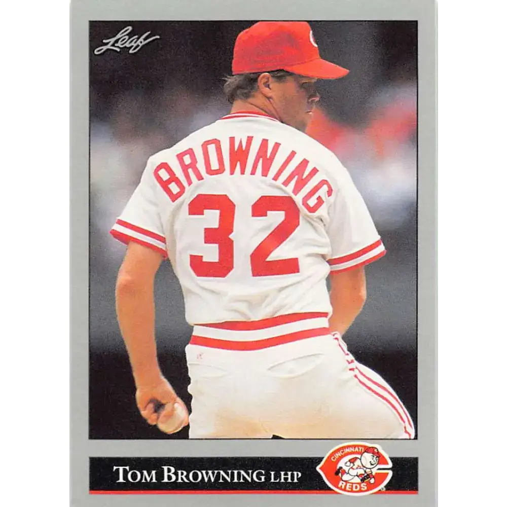 1992 Leaf #46 Tom Browning NM-MT Cincinnati Reds Baseball Card - Baseball Card Single