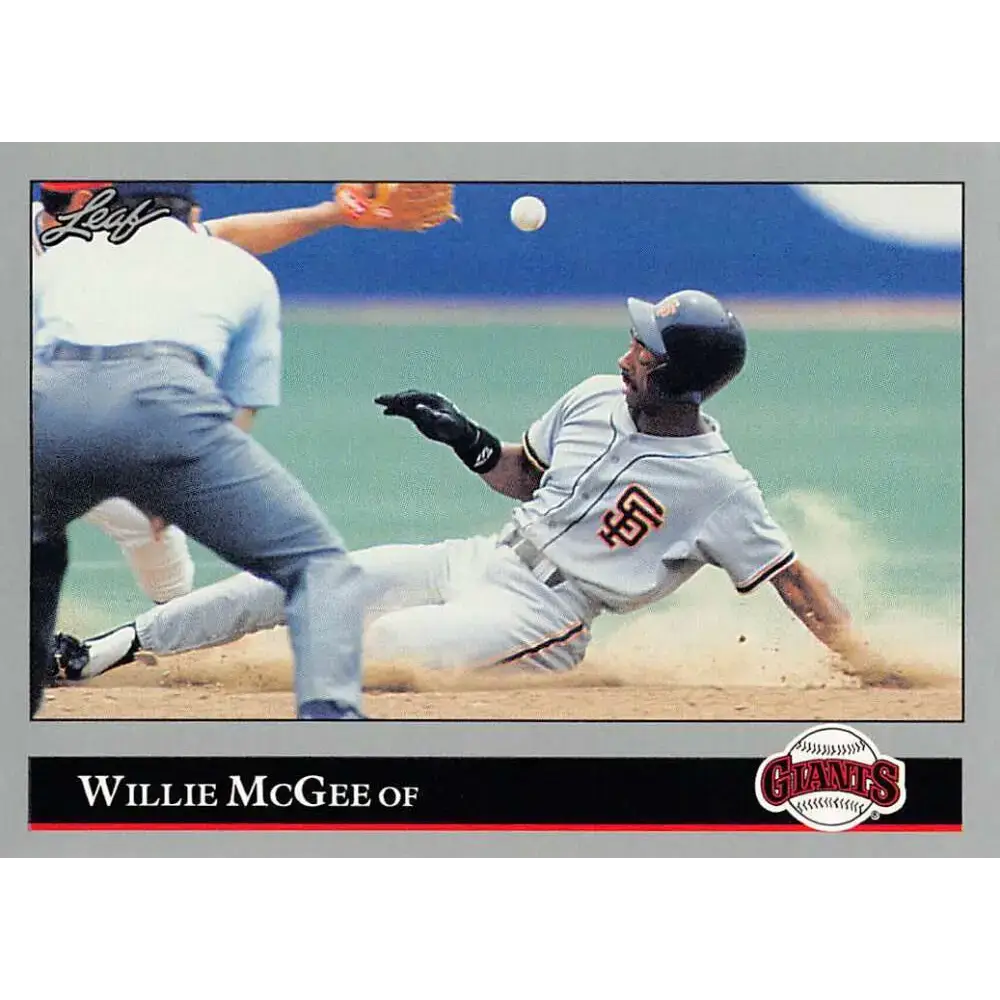 1992 Leaf #47 Willie McGee NM-MT San Francisco Giants Baseball Card - Baseball Card Single