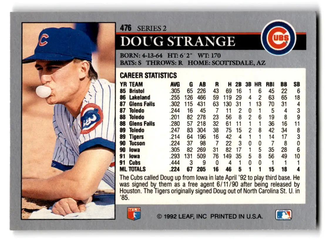 1992 Leaf #476 Doug Strange - Baseball Card Single