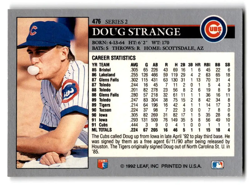 1992 Leaf #476 Doug Strange - Baseball Card Single