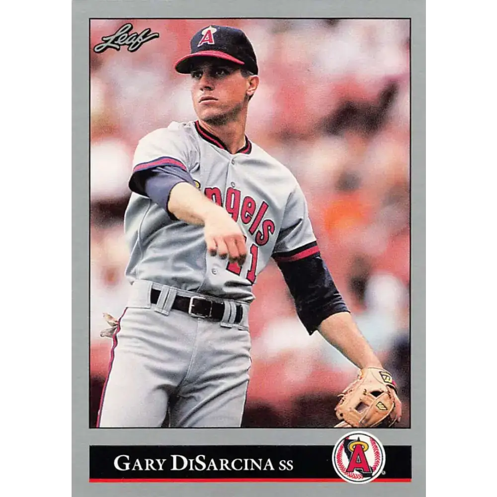 1992 Leaf #48 Gary DiSarcina NM-MT California Angels Baseball Card - Baseball Card Single
