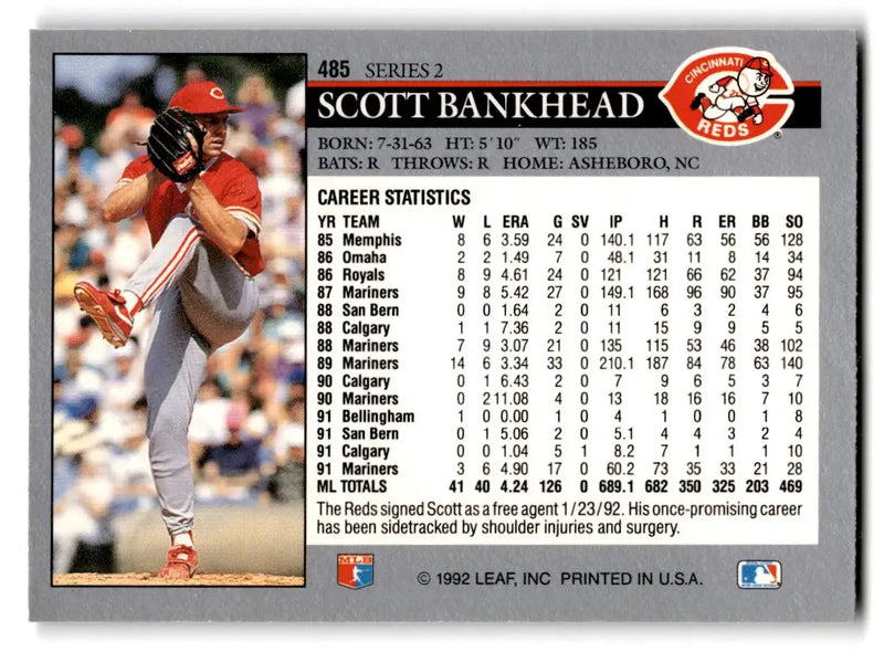1992 Leaf #485 Scott Bankhead - Baseball Card Single
