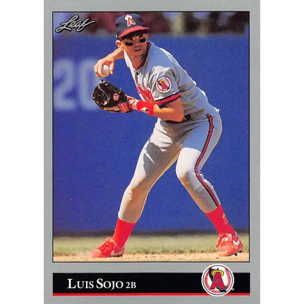 1992 Leaf #5 Luis Sojo NM-MT California Angels Baseball Card - Baseball Card Single