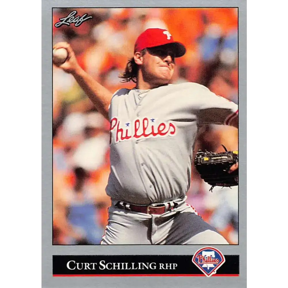 1992 Leaf #516 Curt Schilling NM-MT Philadelphia Phillies Baseball Card - Baseball Card Single