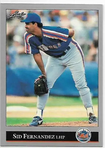 1992 Leaf #519 Sid Fernandez baseball card with original gloss, near mint condition