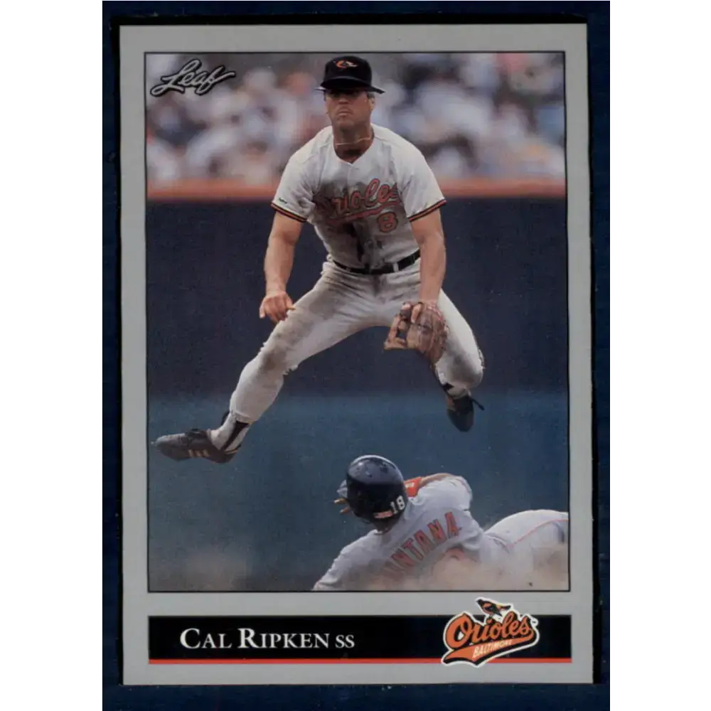 1992 Leaf #52 Cal Ripken Jr. NM-MT Baltimore Orioles Baseball Card - Baseball Card Single