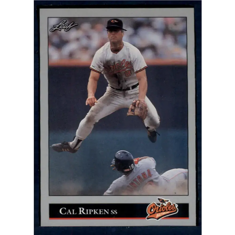 1992 Leaf #52 Cal Ripken Jr. NM-MT Baltimore Orioles Baseball Card - Baseball Card Single
