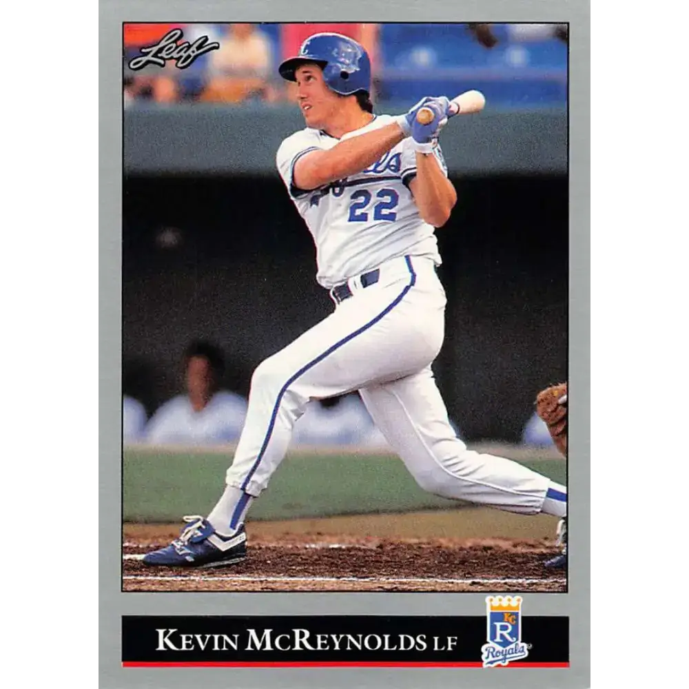1992 Leaf #522 Kevin McReynolds NM-MT Kansas City Royals Baseball Card - Baseball Card Single