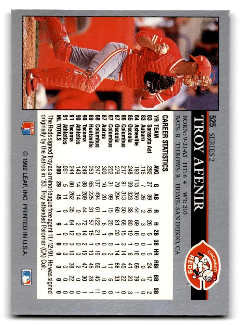 1992 Leaf #525 Troy Afenir - Baseball Card Single