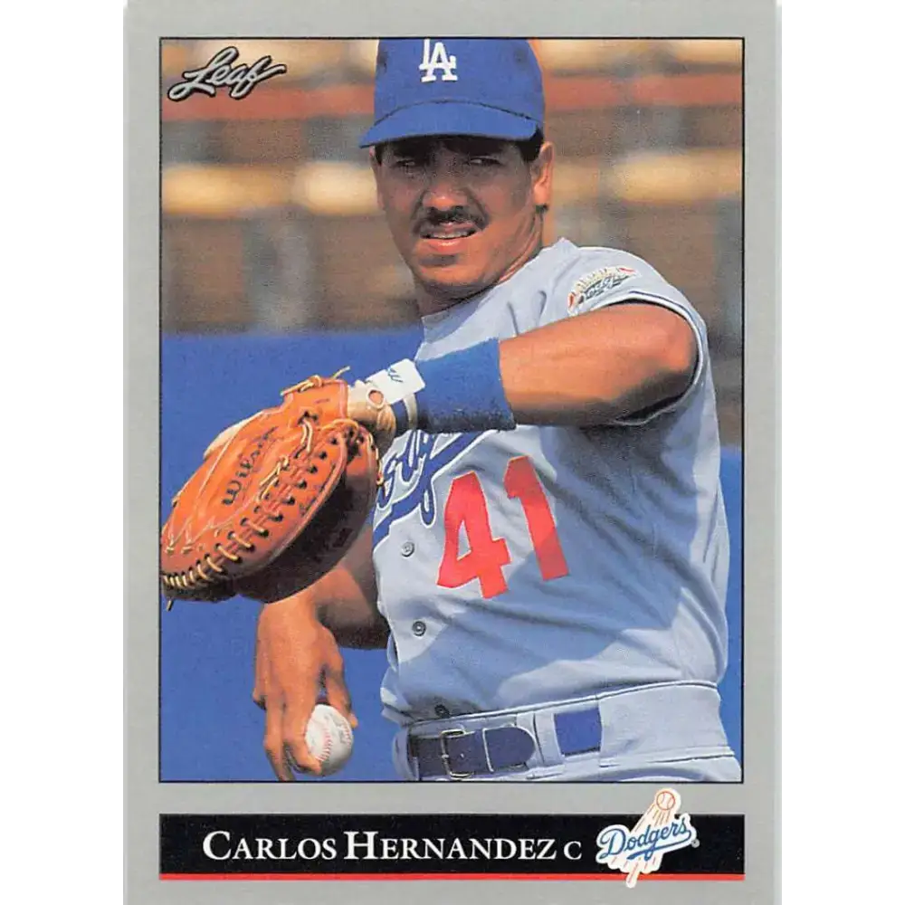 1992 Leaf #54 Carlos Hernandez NM-MT Los Angeles Dodgers Baseball Card - Baseball Card Single