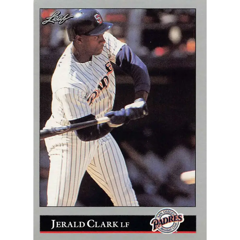 1992 Leaf #55 Jerald Clark NM-MT San Diego Padres Baseball Card - Baseball Card Single
