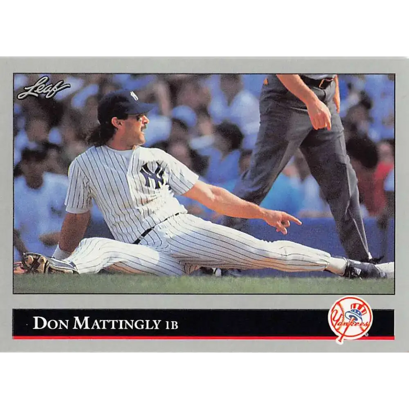 1992 Leaf #57 Don Mattingly NM-MT New York Yankees Baseball Card - Baseball Card Single