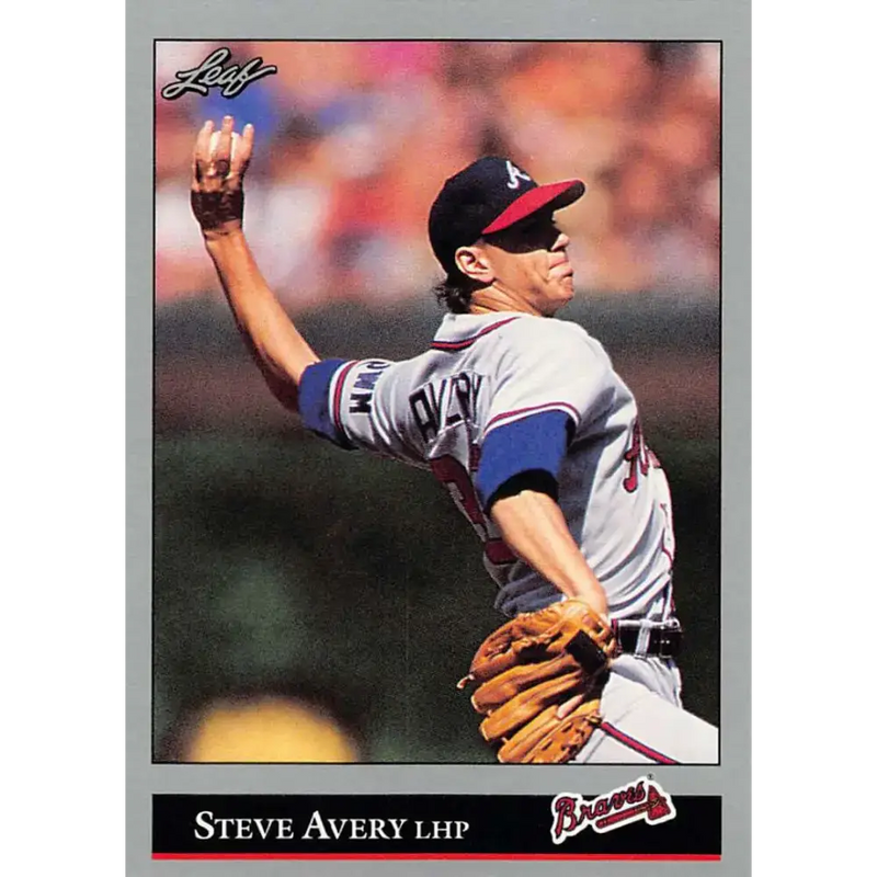 1992 Leaf #59 Steve Avery NM-MT Atlanta Braves Baseball Card - Baseball Card Single