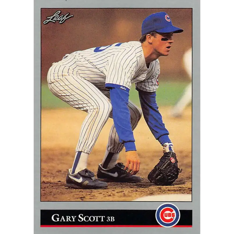 1992 Leaf #6 Gary Scott NM-MT Chicago Cubs Baseball Card - Baseball Card Single