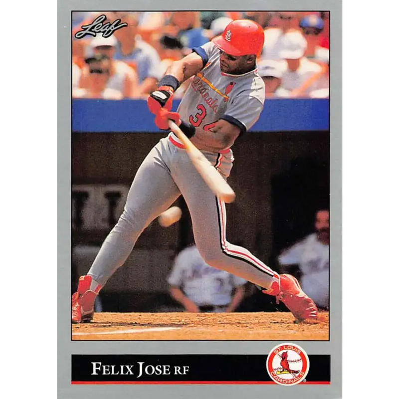 1992 Leaf #63 Felix Jose NM-MT St. Louis Cardinals Baseball Card - Baseball Card Single