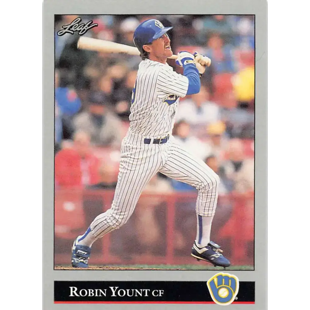 1992 Leaf #64 Robin Yount NM-MT Milwaukee Brewers Baseball Card - Baseball Card Single