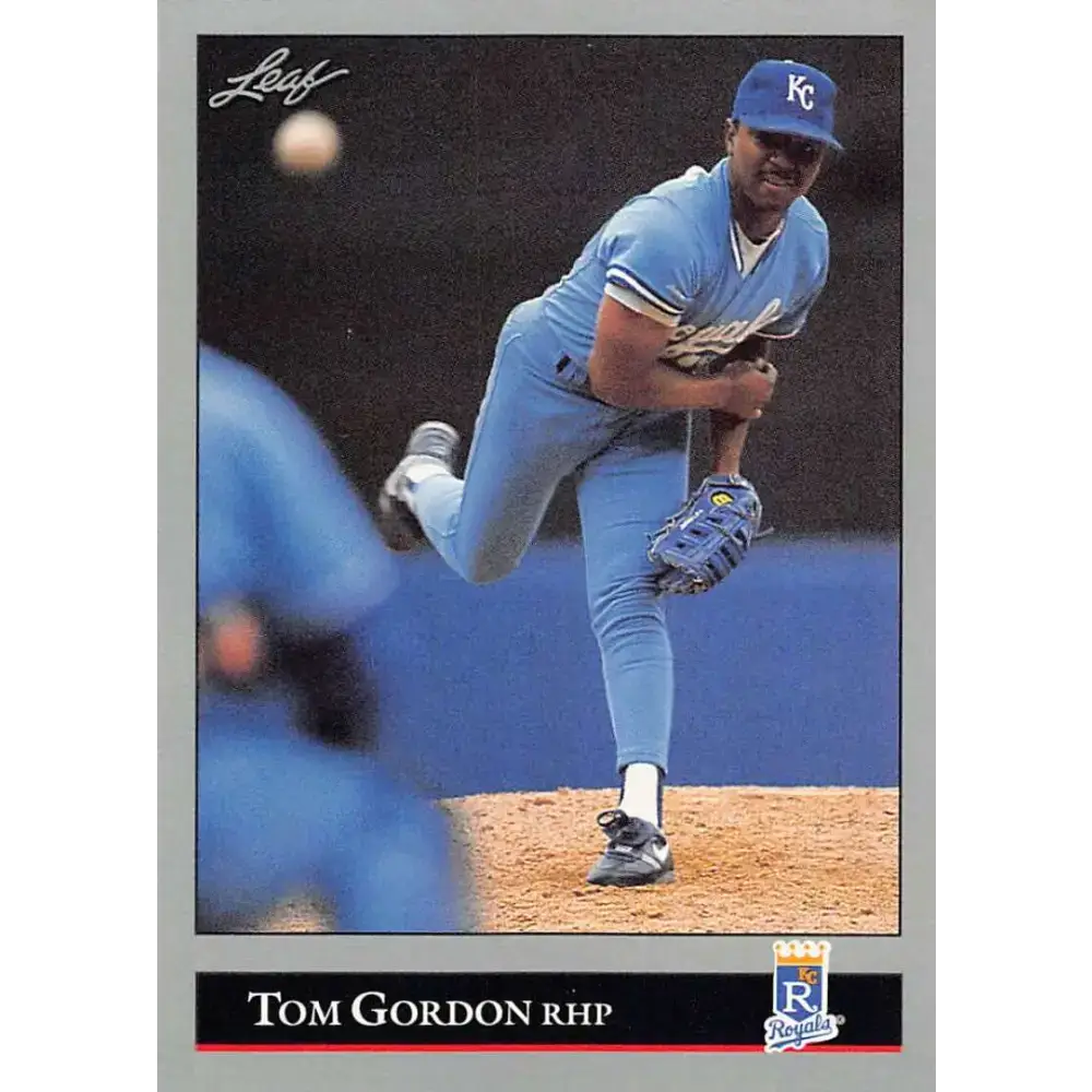 1992 Leaf #68 Tom Gordon NM-MT Kansas City Royals Baseball Card - Baseball Card Single
