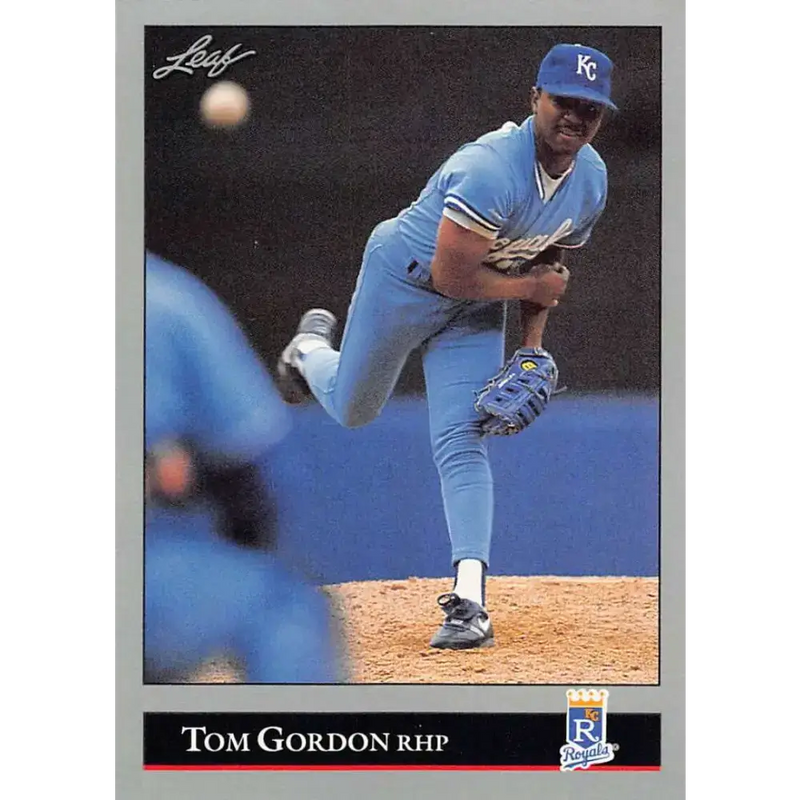1992 Leaf #68 Tom Gordon NM-MT Kansas City Royals Baseball Card - Baseball Card Single