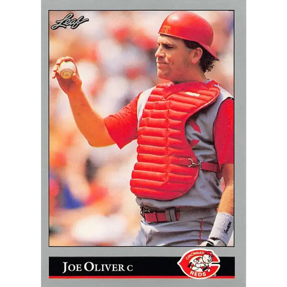 1992 Leaf #7 Joe Oliver NM-MT Cincinnati Reds Baseball Card - Baseball Card Single