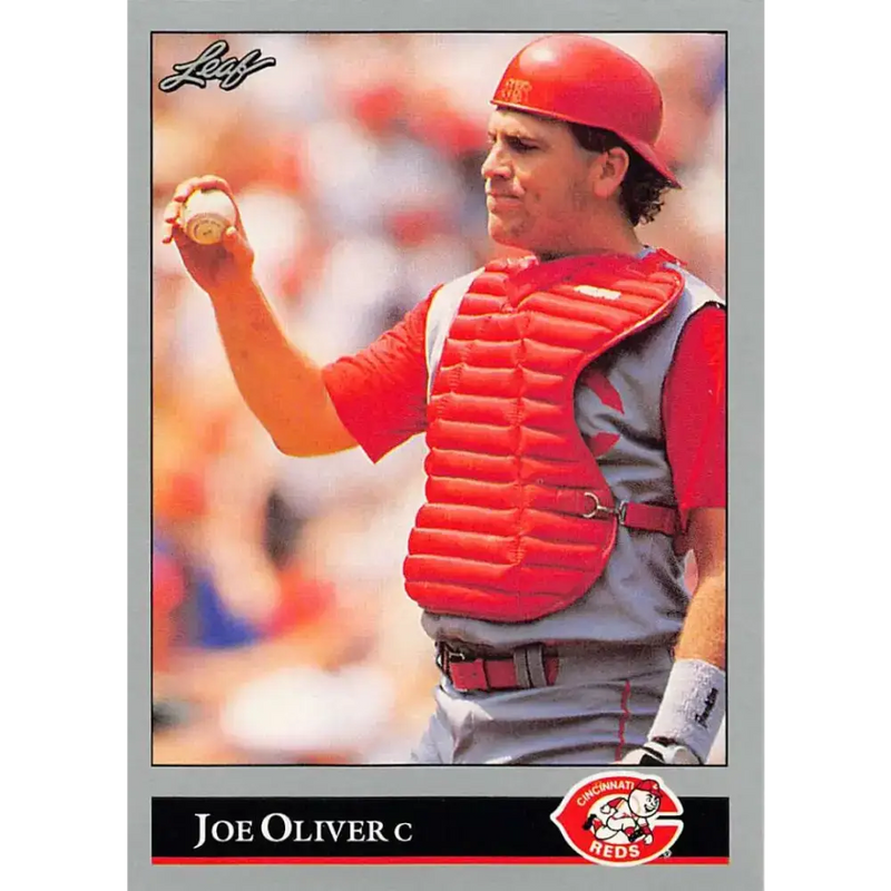 1992 Leaf #7 Joe Oliver NM-MT Cincinnati Reds Baseball Card - Baseball Card Single