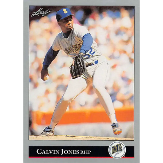 1992 Leaf #71 Calvin Jones NM-MT RC Rookie Seattle Mariners Baseball Card - Baseball Card Single
