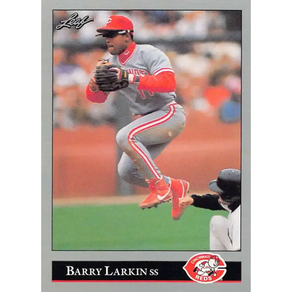 1992 Leaf #73 Barry Larkin NM-MT Cincinnati Reds Baseball Card - Baseball Card Single