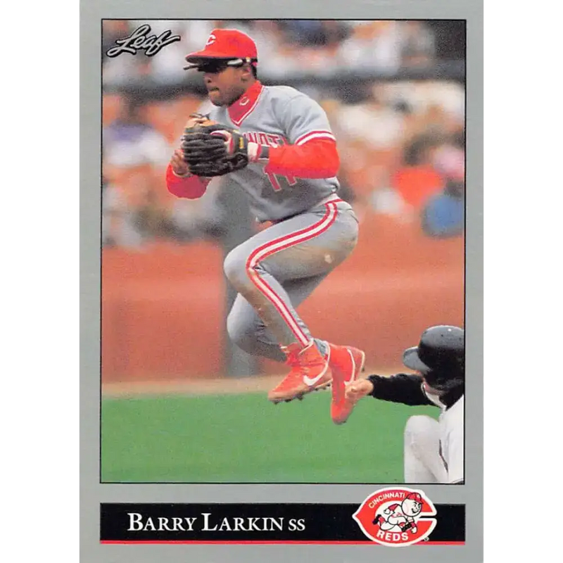 1992 Leaf #73 Barry Larkin NM-MT Cincinnati Reds Baseball Card - Baseball Card Single